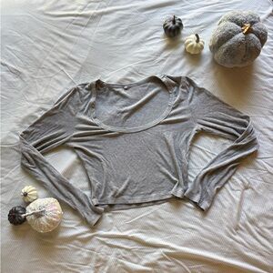 Amazon Essentials Gray Crop Top